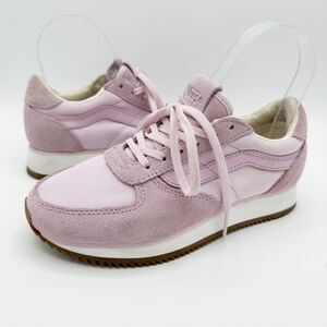 Vans Runner‎ Lilac Snow Lace-up Low-top Suede Mesh Athletic Shoes Wms 5 Men 3.5